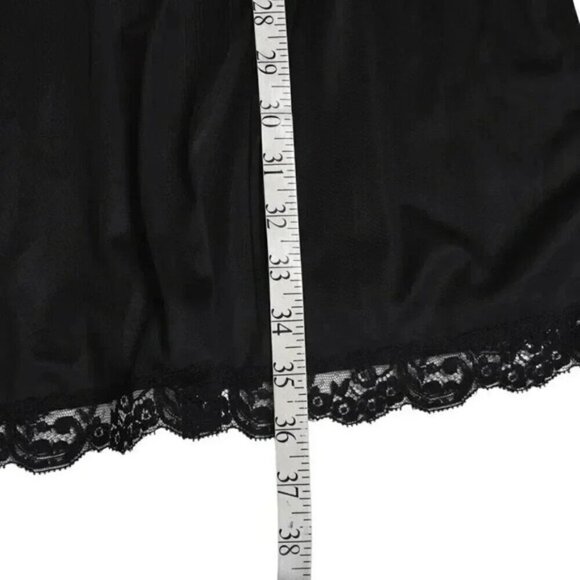 Vintage Kayser Black Slip Dress Lingerie Lace Size 36 - Picture 8 of 10